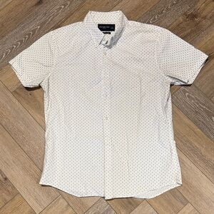 Abercrombie & Fitch Casual White Shirt with Black Dots